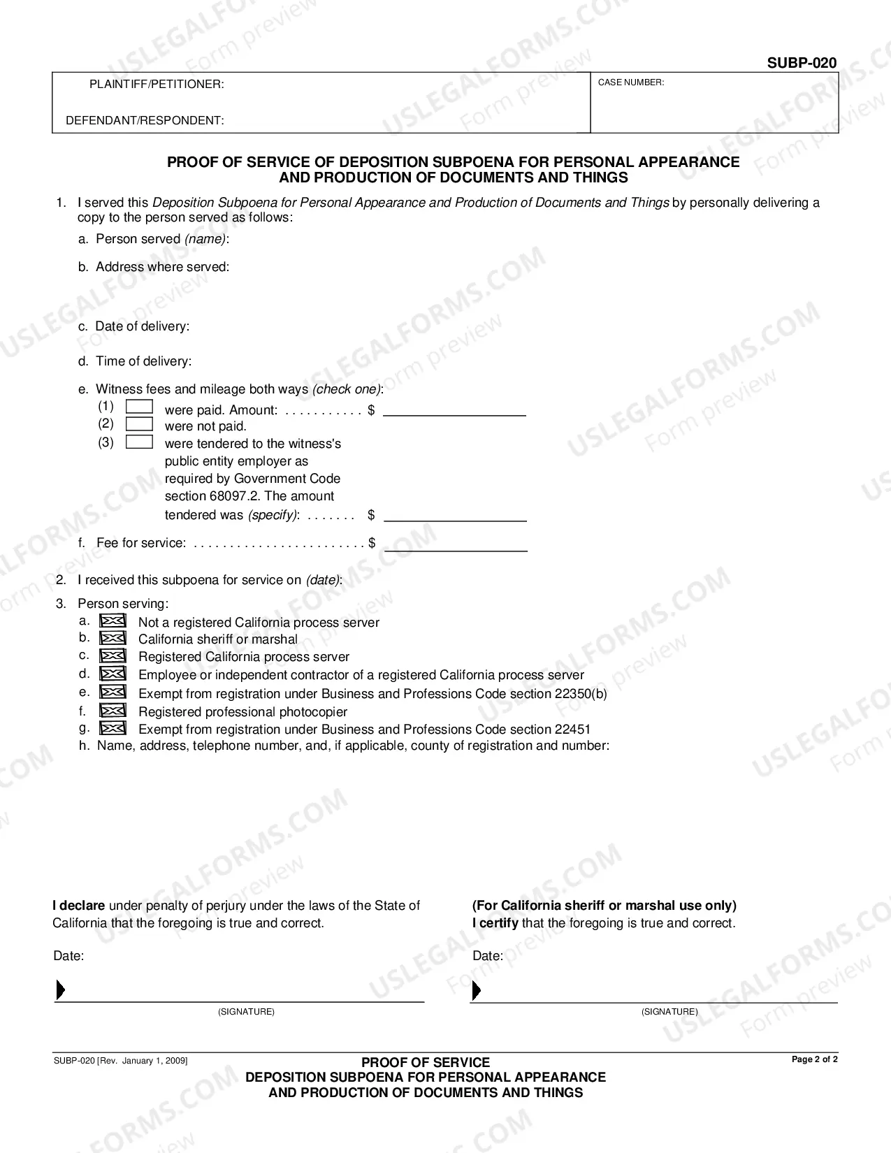 Preview Deposition Subpoena for Personal Appearance and Production of Documents and Things