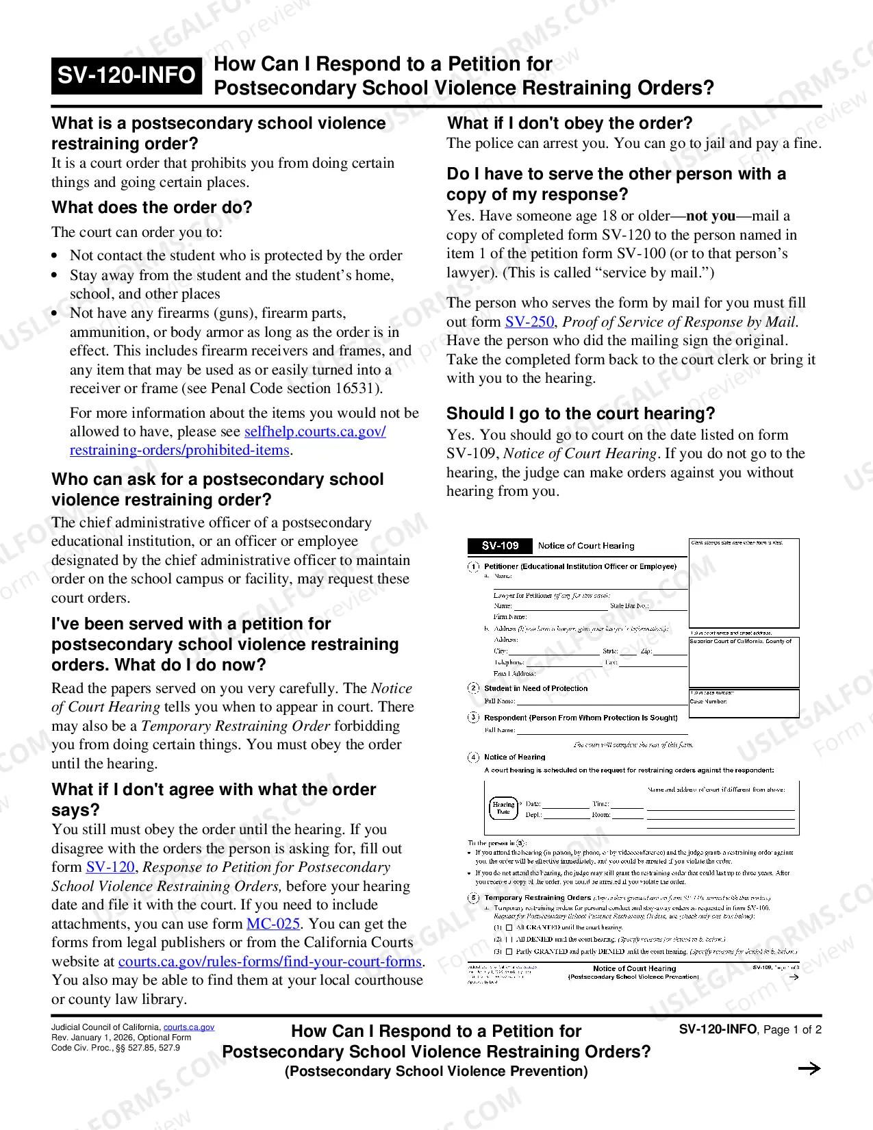 Preview How Can I Respond to a Petition for Private Postsecondary School Violence Restraining Orders