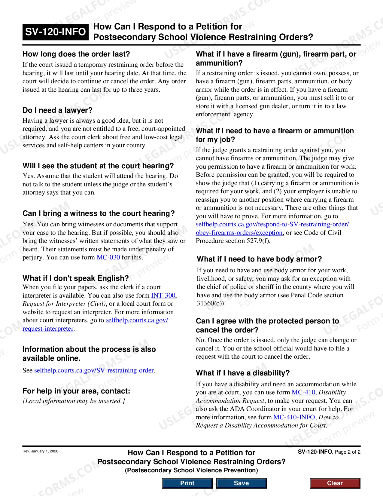 Preview How Can I Respond to a Petition for Private Postsecondary School Violence Restraining Orders