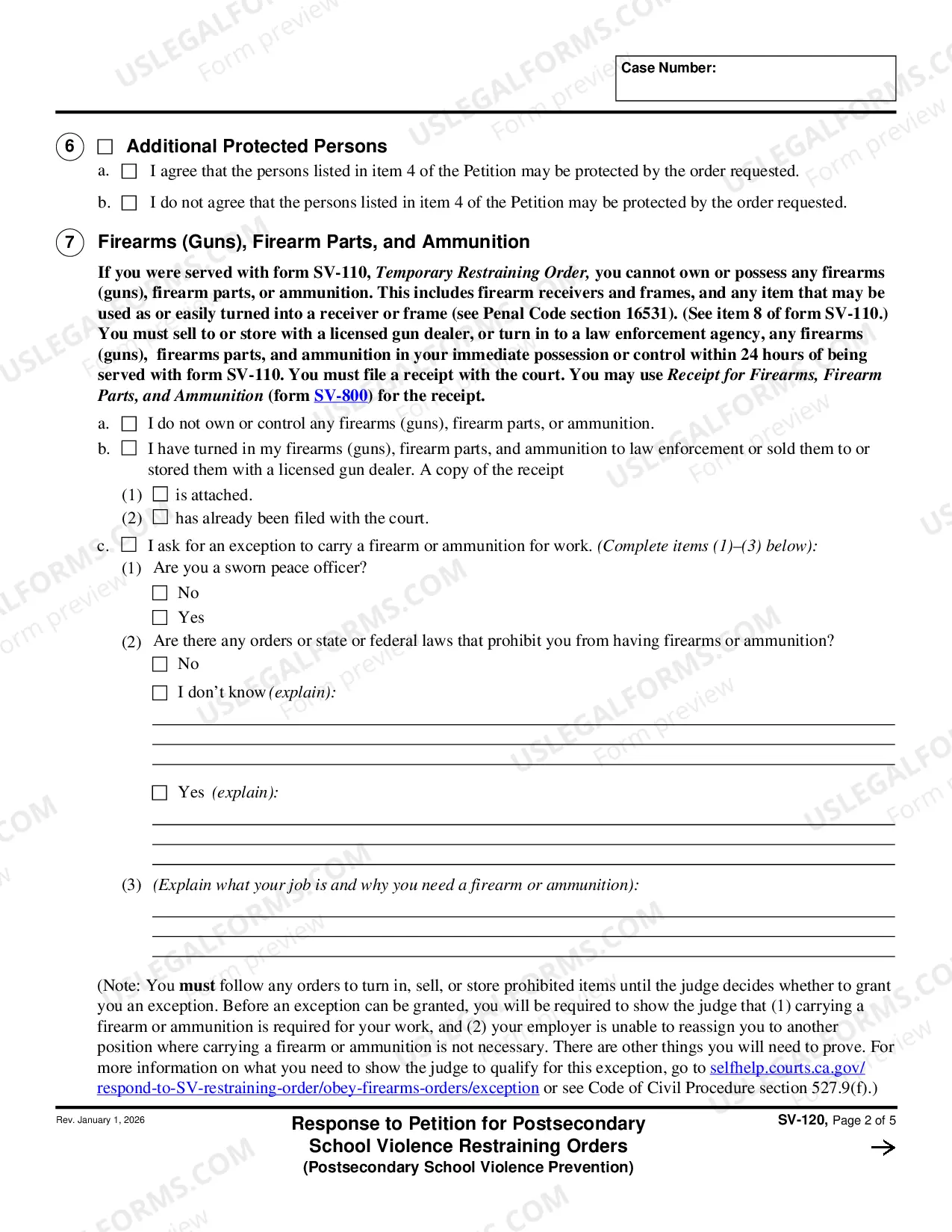 Preview Response to Petition for Private Postsecondary School Violence Restraining Orders