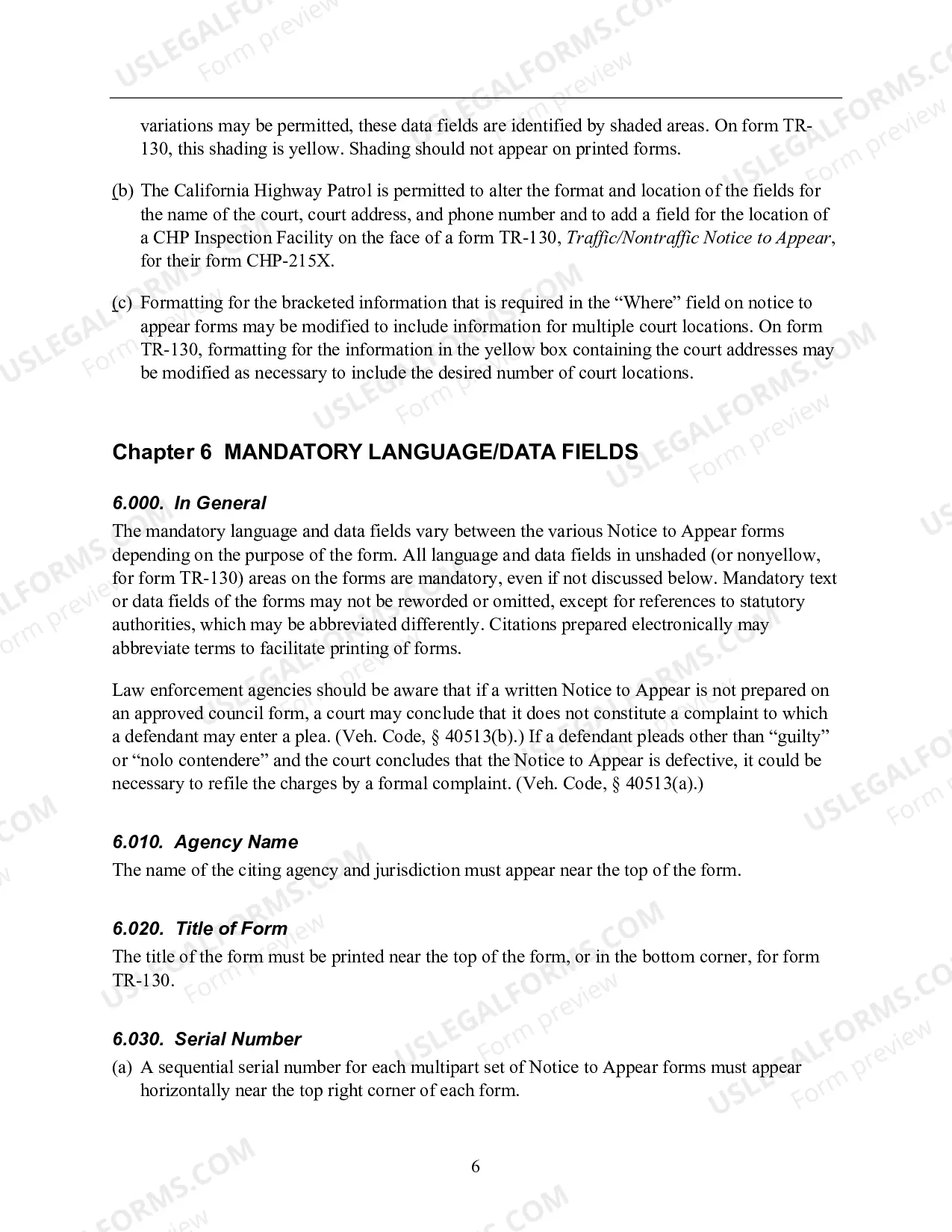 Preview Notice to Appear and Related Forms