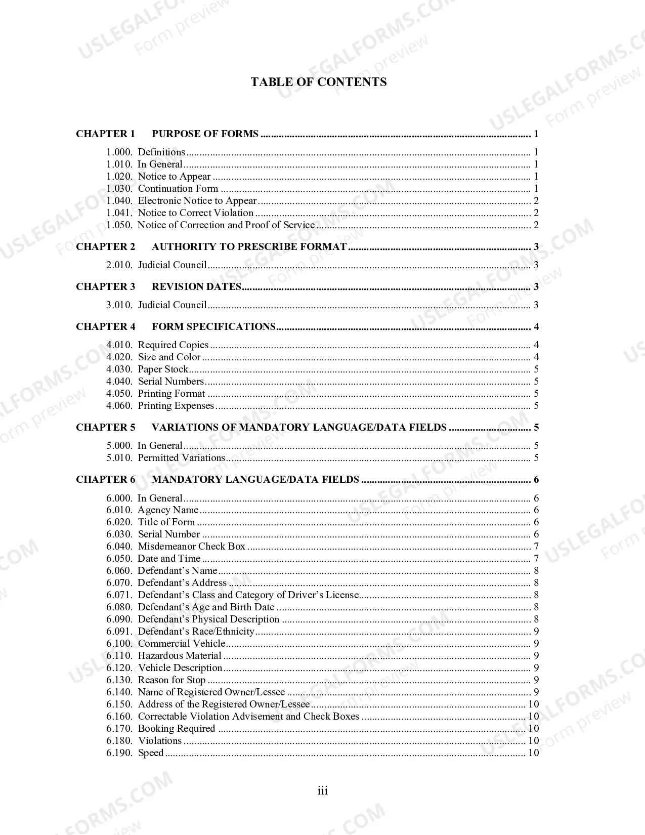 Preview Notice to Appear and Related Forms