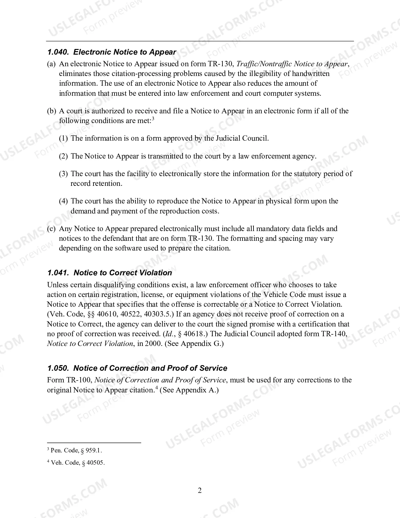 Preview Notice to Appear and Related Forms