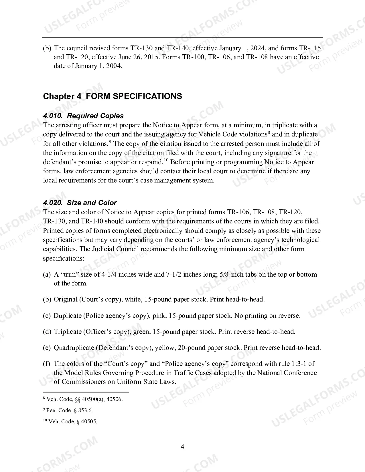 Preview Notice to Appear and Related Forms
