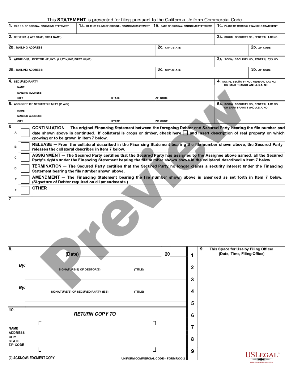 page 2 UCC-2 Change Form preview