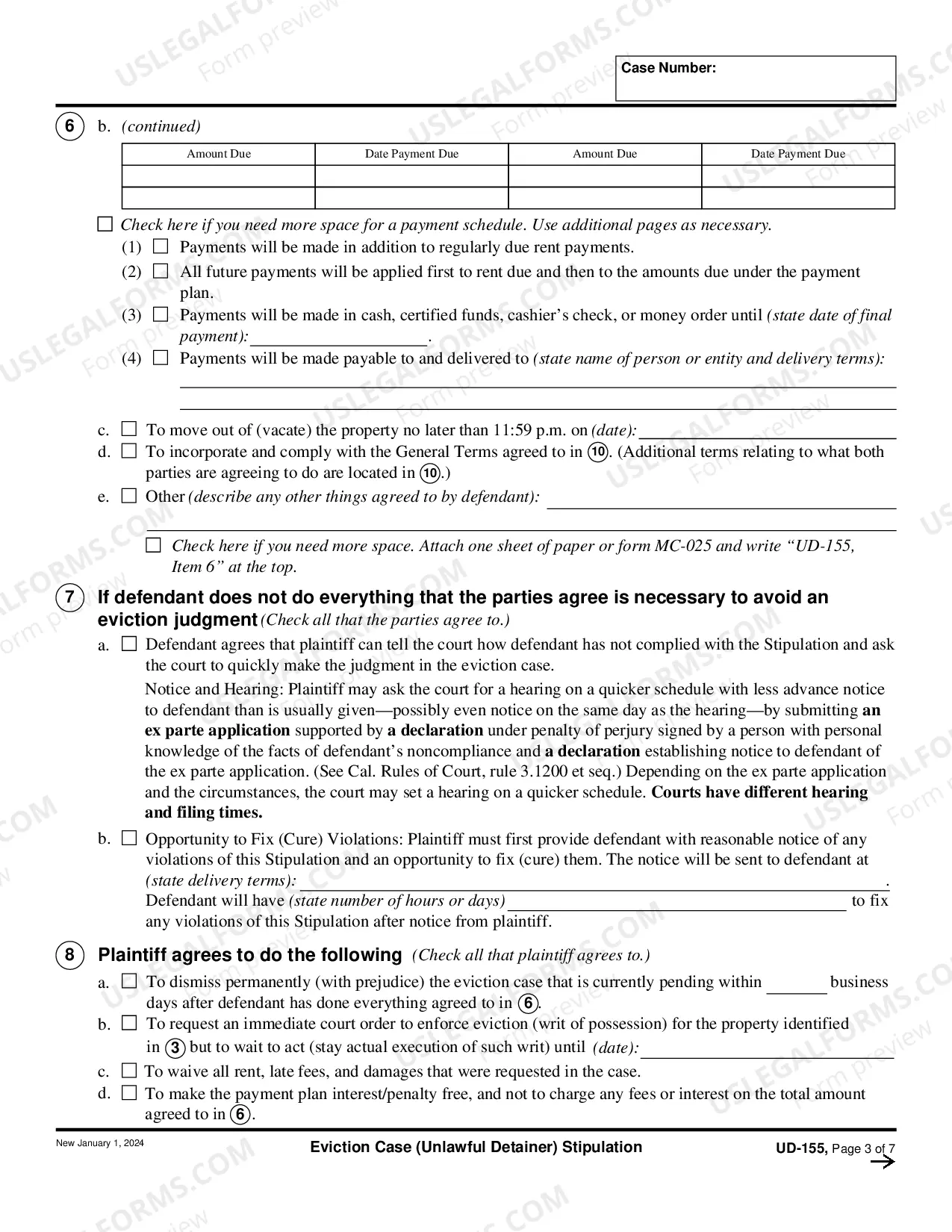Preview Eviction Case - Unlawful Detainer - Stiplulation
