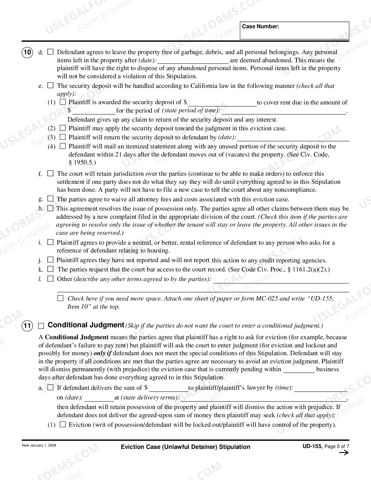 Preview Eviction Case - Unlawful Detainer - Stiplulation