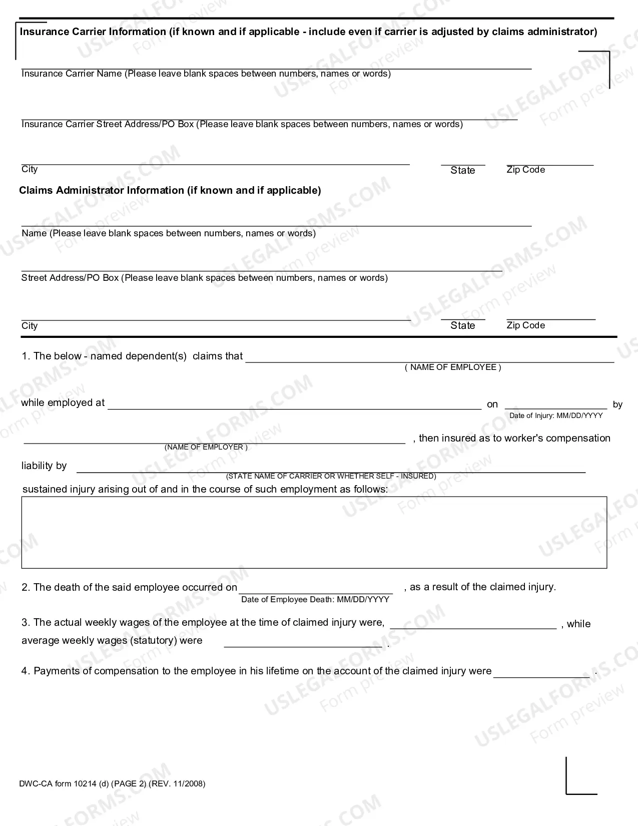Preview Compromise and Release (Dependency Claim) for Workers' Compensation