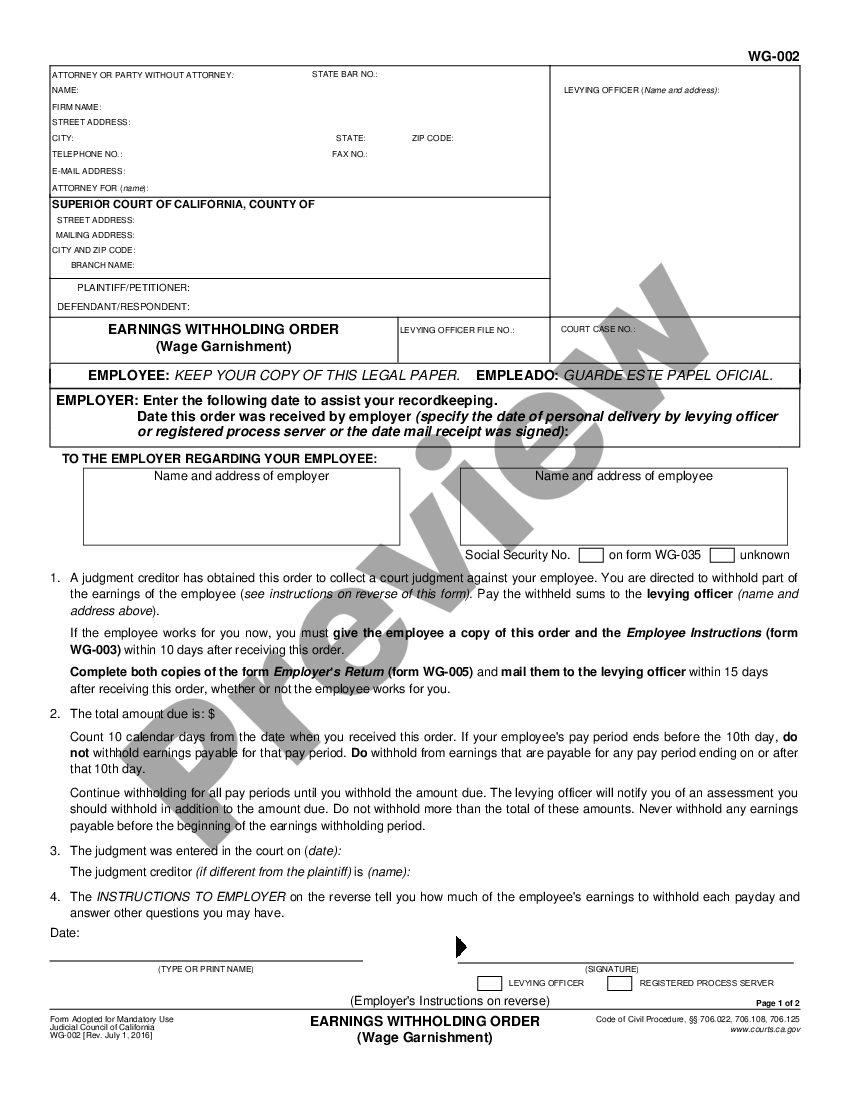 Income Withholding Order For Child Support US Legal Forms