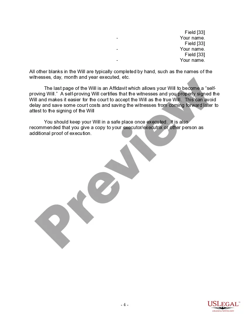 Preview Mutual Wills package with Last Wills and Testaments for Married Couple with No Children