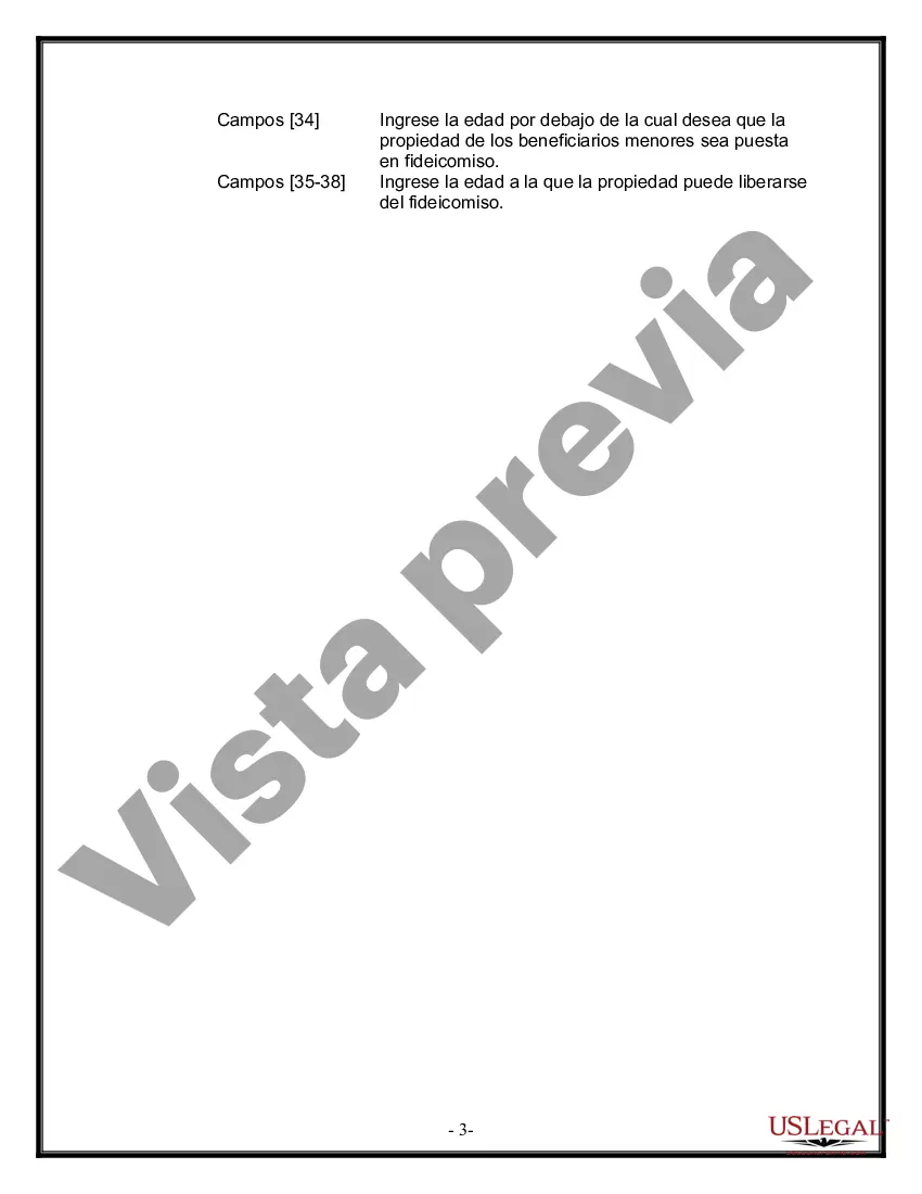 Preview Paquete de Voluntades Mutuas con Últimas Voluntades y Testamentos para Pareja Casada con Hijos Menores