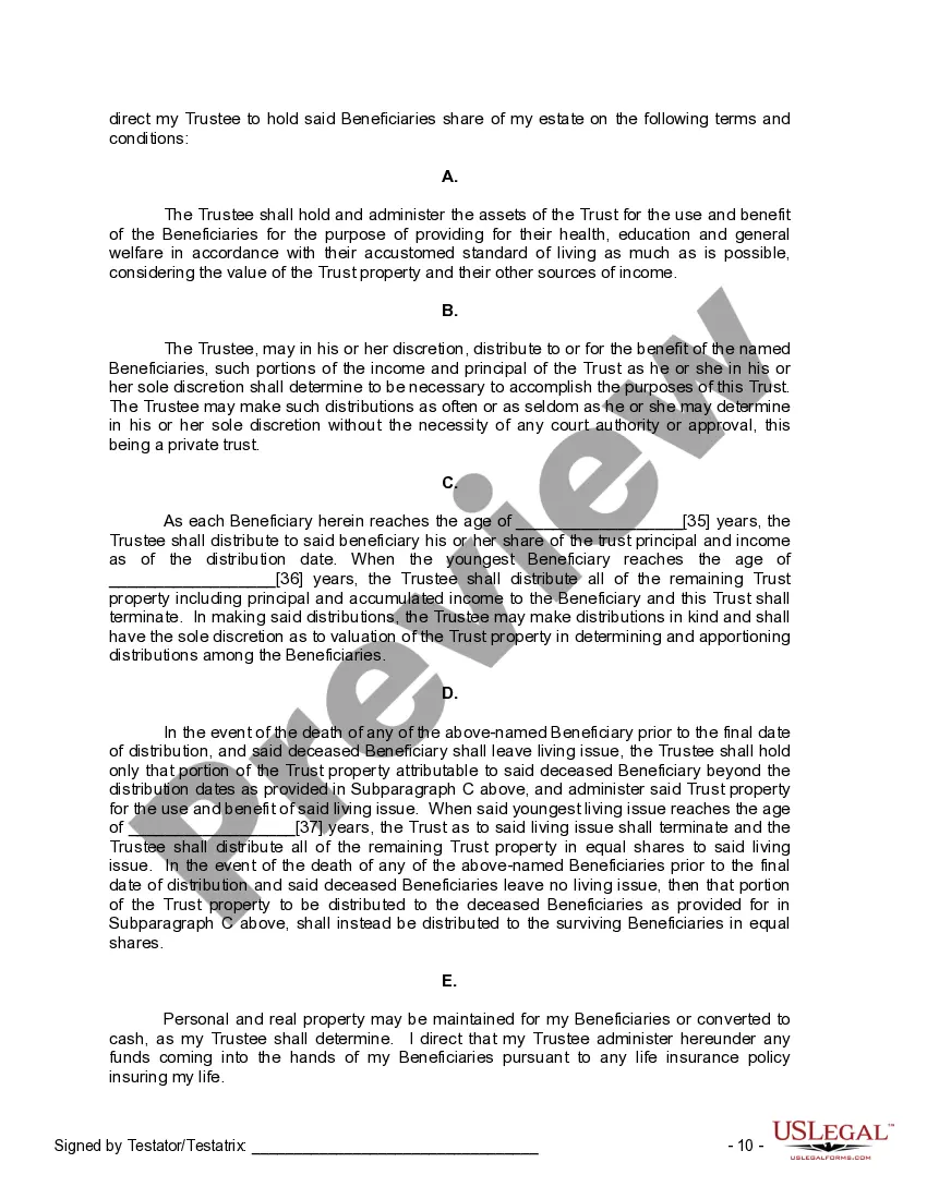 Get Last Will and Testament for Domestic Partner with Adult and Minor Children Preview Last Will and Testament for Domestic Partner with Adult and Minor Children