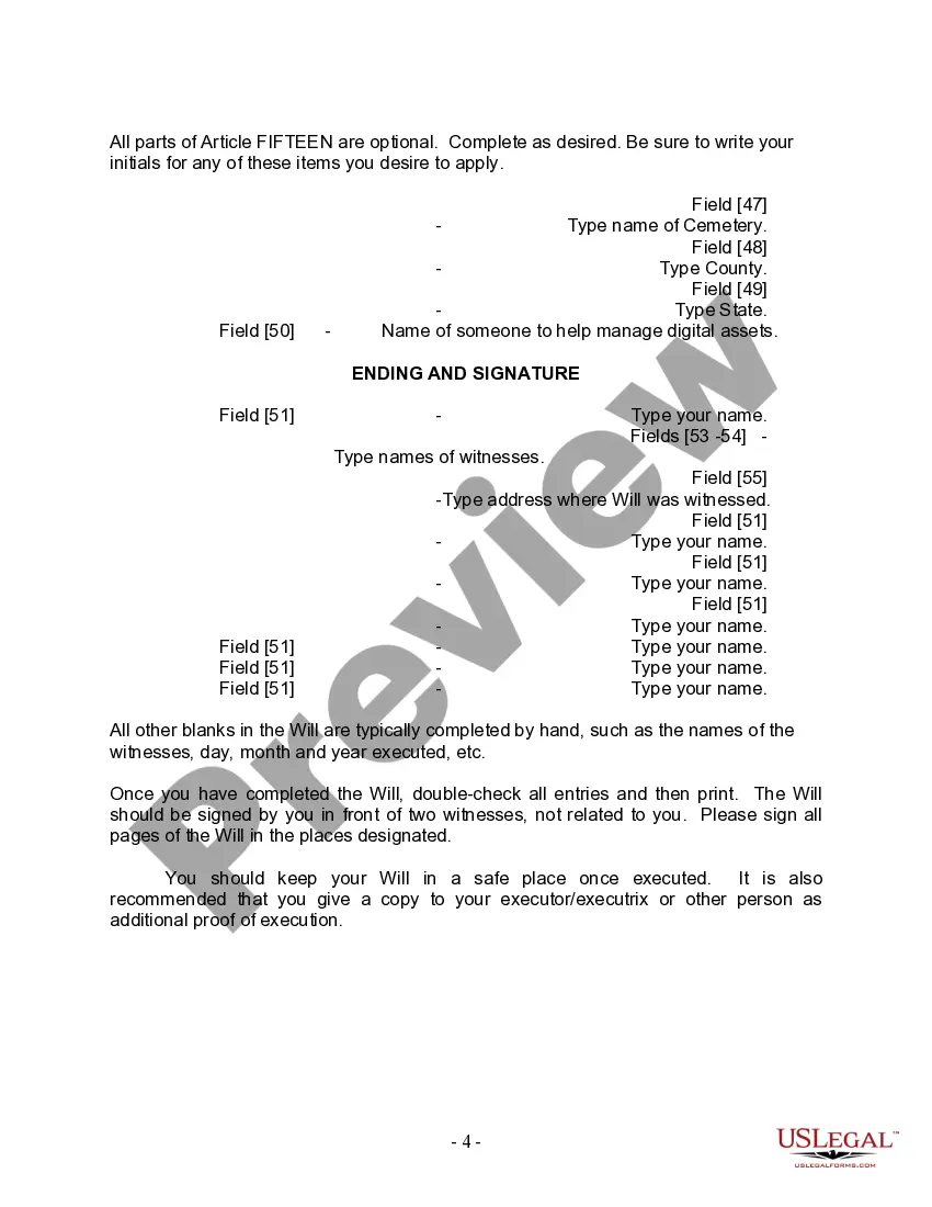 Get Last Will and Testament for Domestic Partner with Adult and Minor Children Preview Last Will and Testament for Domestic Partner with Adult and Minor Children