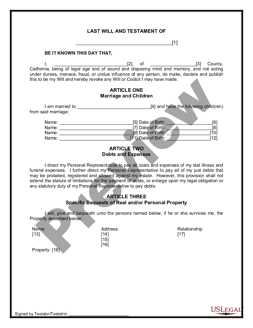 california-legal-last-will-and-testament-form-for-married-person-with