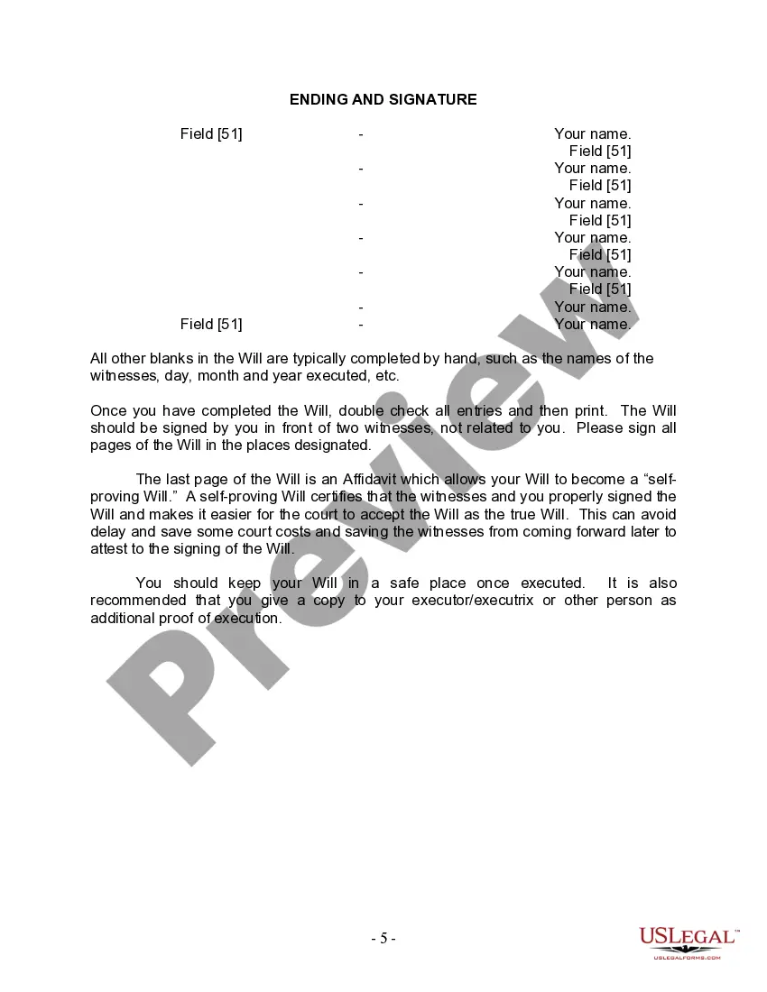 Preview Mutual Wills Package with Last Wills and Testaments for Married Couple with Adult and Minor Children