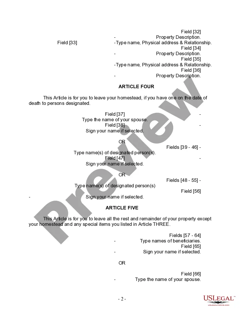 Preview Last Will and Testament for Divorced and Remarried Person with Mine, Yours and Ours Children