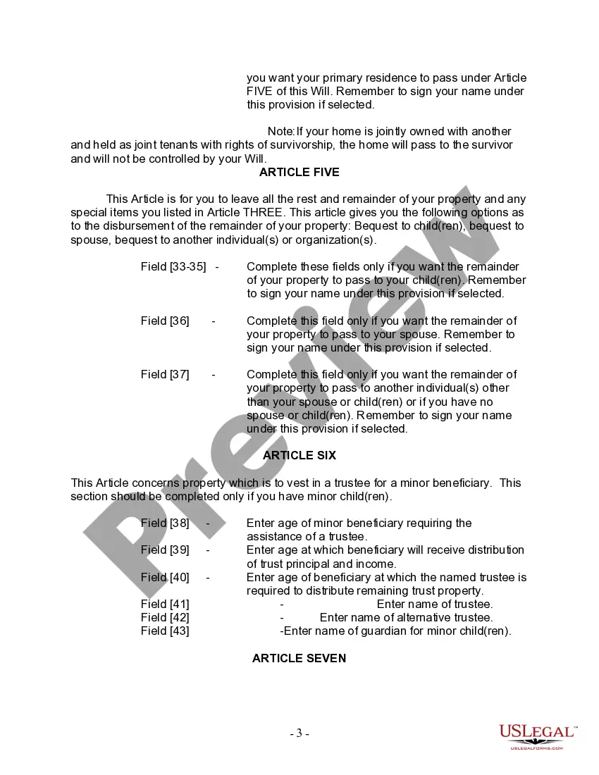 Get Last Will and Testament for other Persons Preview Last Will and Testament for other Persons