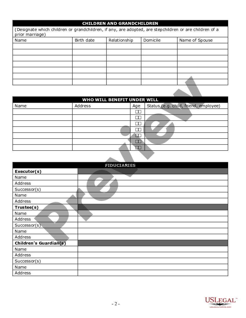 basic california estate planning checklist that