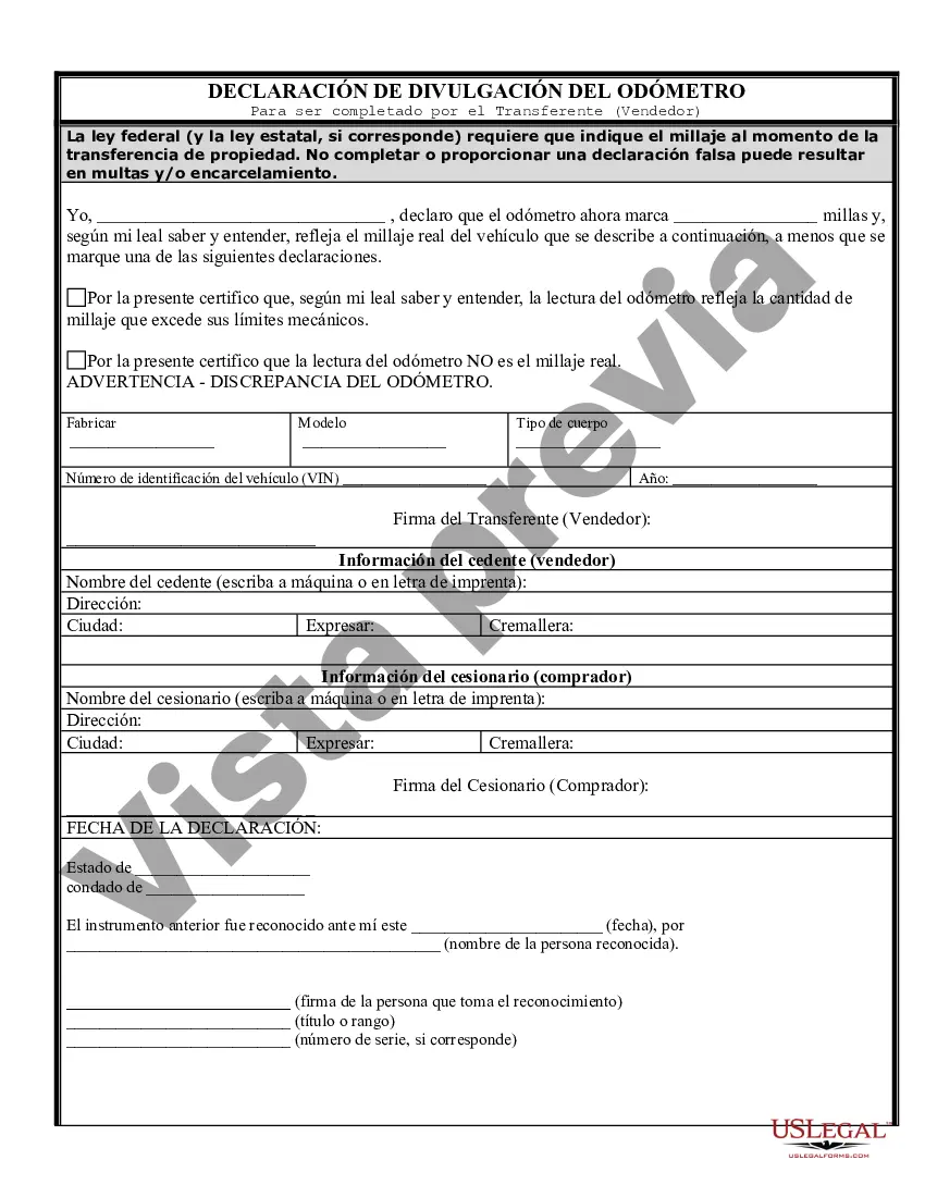 Preview Factura de venta de automóvil y estado de cuenta del odómetro para la venta tal como está