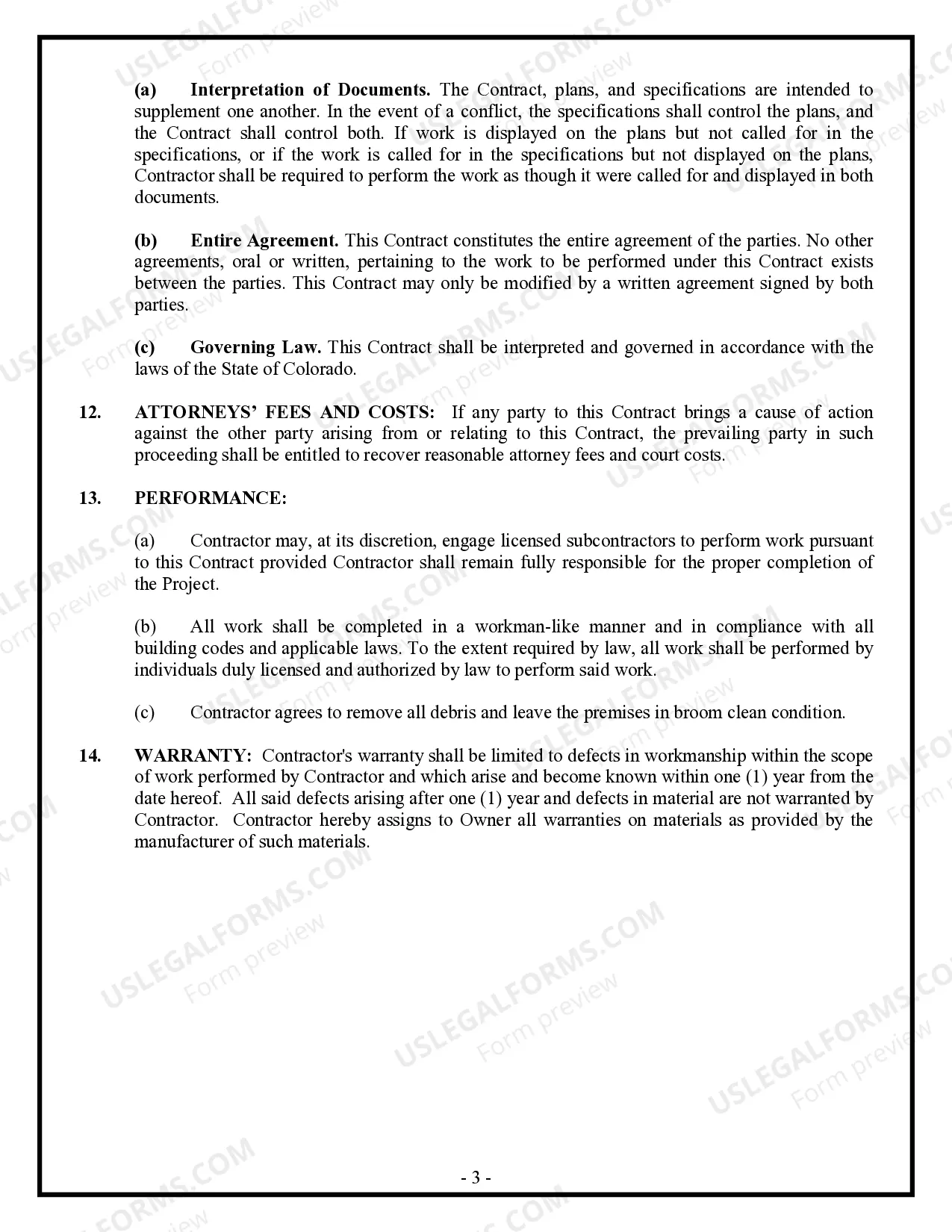 Preview Refrigeration Contract for Contractor
