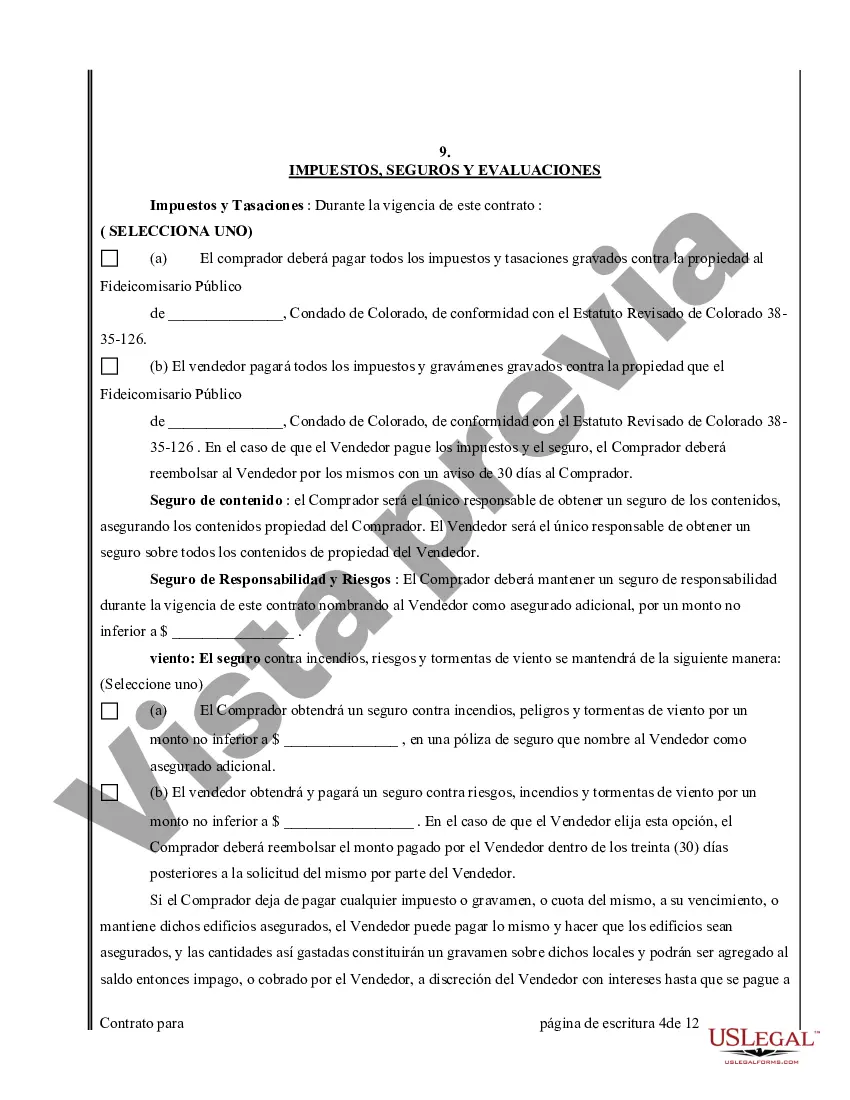 Preview Acuerdo o Contrato de Escritura de Venta y Compra de Bienes Raíces a/k/a Terreno o Contrato de Ejecución