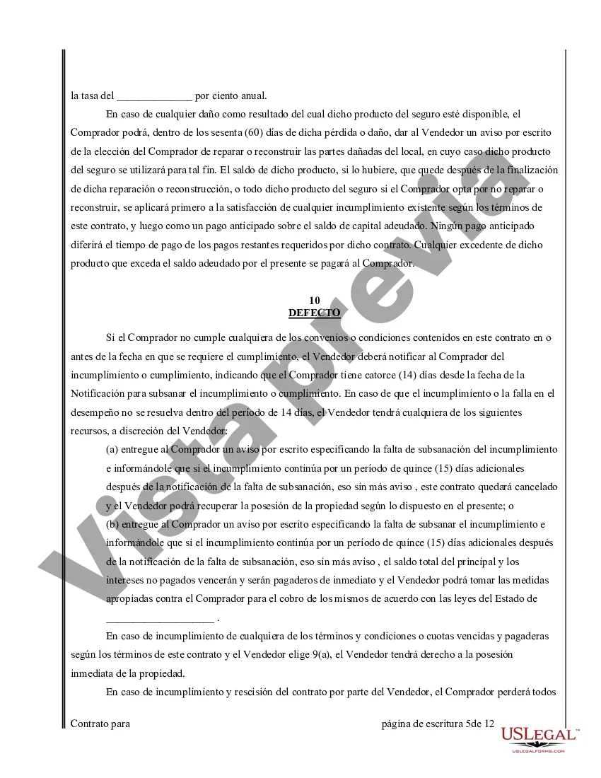 Preview Acuerdo o Contrato de Escritura de Venta y Compra de Bienes Raíces a/k/a Terreno o Contrato de Ejecución