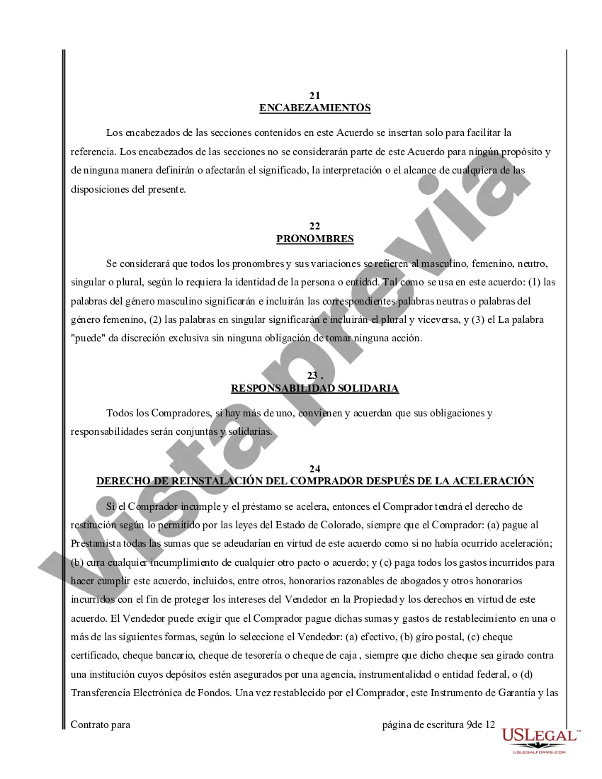 Preview Acuerdo o Contrato de Escritura de Venta y Compra de Bienes Raíces a/k/a Terreno o Contrato de Ejecución