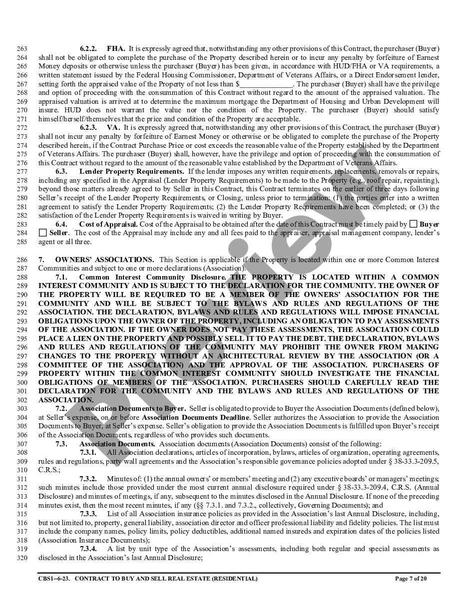 page 6 Contract for Sale and Purchase of Real Estate with No Broker for Residential Home Sale Agreement preview