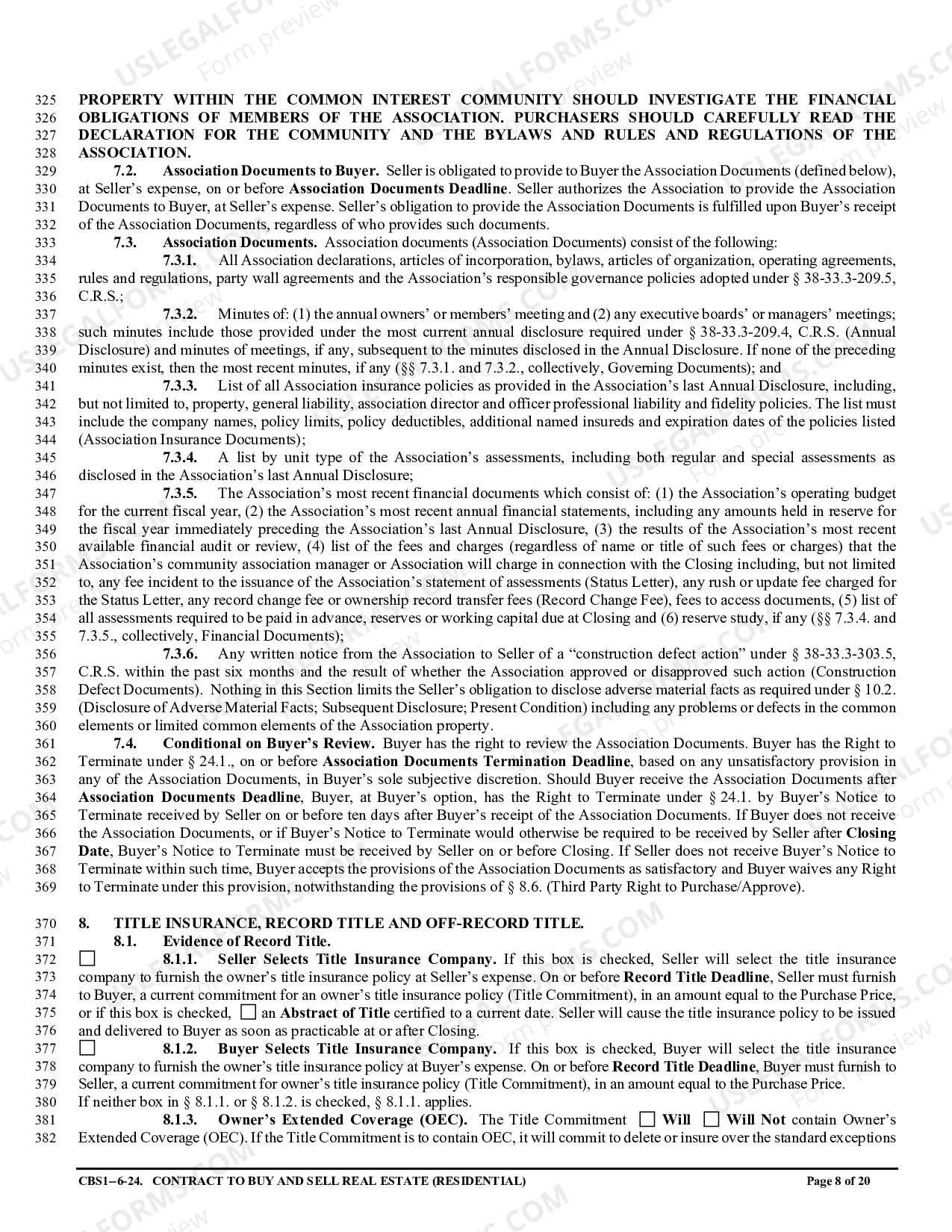 Preview Contract for Sale and Purchase of Real Estate with No Broker for Residential Home Sale Agreement