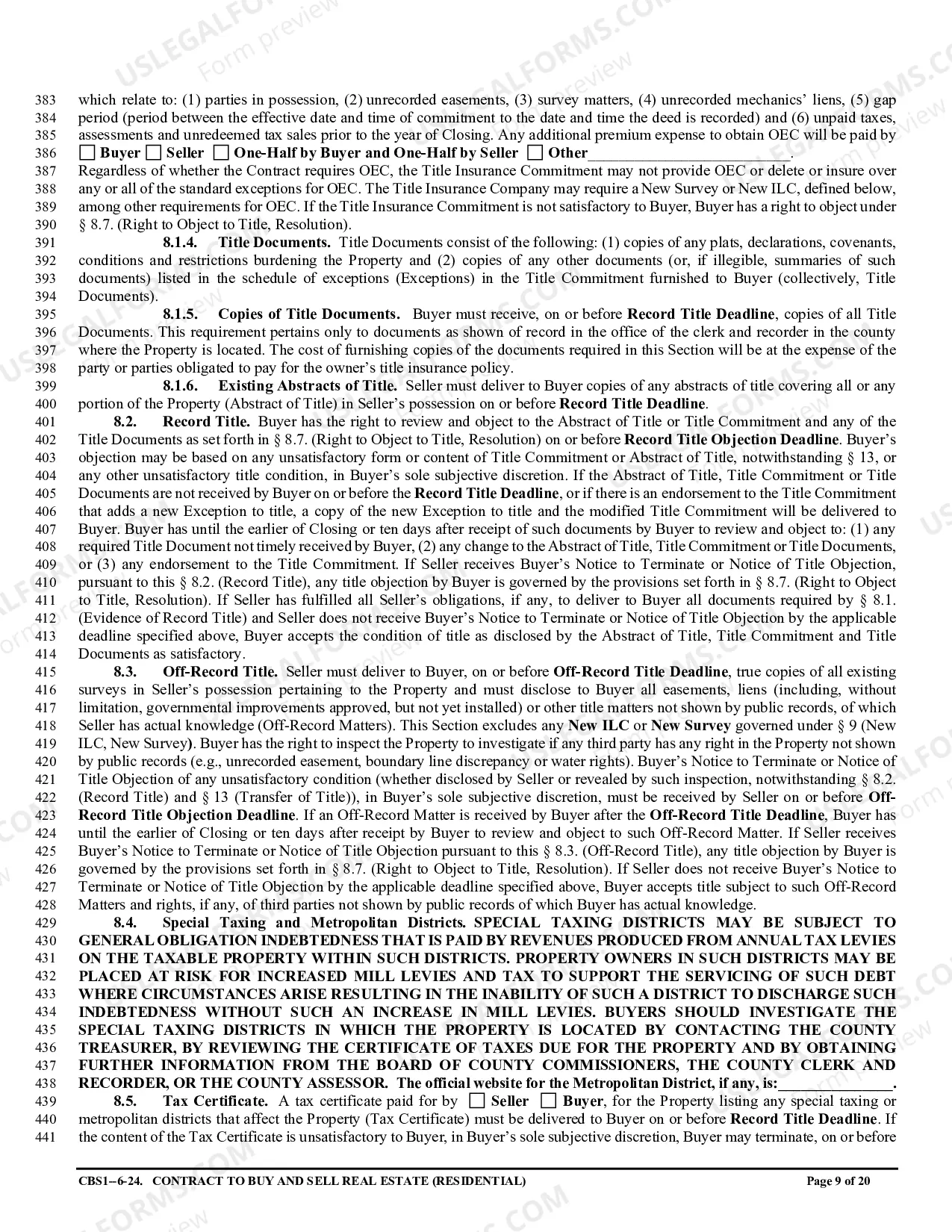 Preview Contract for Sale and Purchase of Real Estate with No Broker for Residential Home Sale Agreement