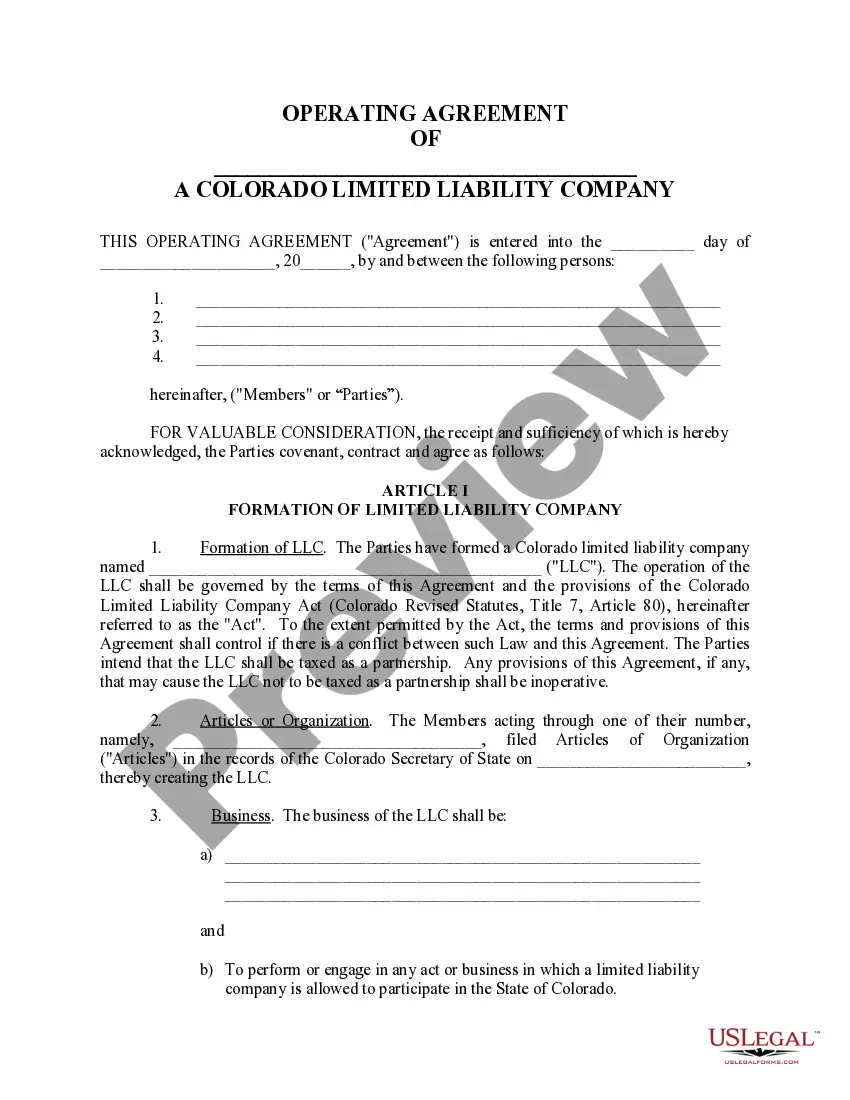 Get Limited Liability Company LLC Operating Agreement Preview Limited Liability Company LLC Operating Agreement