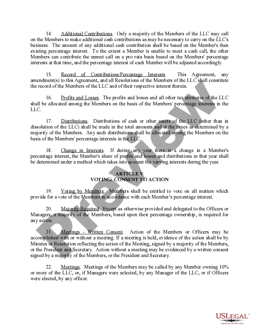 Get Limited Liability Company LLC Operating Agreement Preview Limited Liability Company LLC Operating Agreement