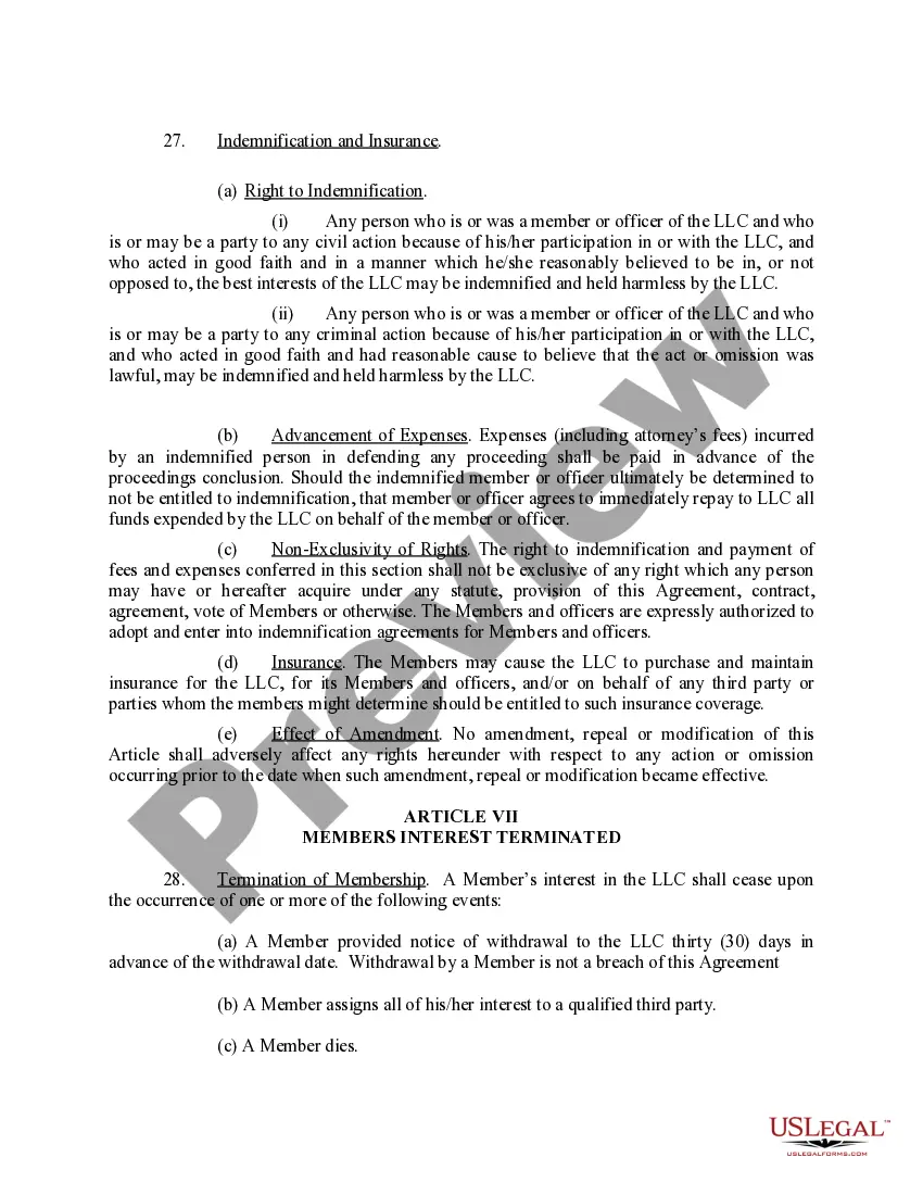 Get Limited Liability Company LLC Operating Agreement Preview Limited Liability Company LLC Operating Agreement