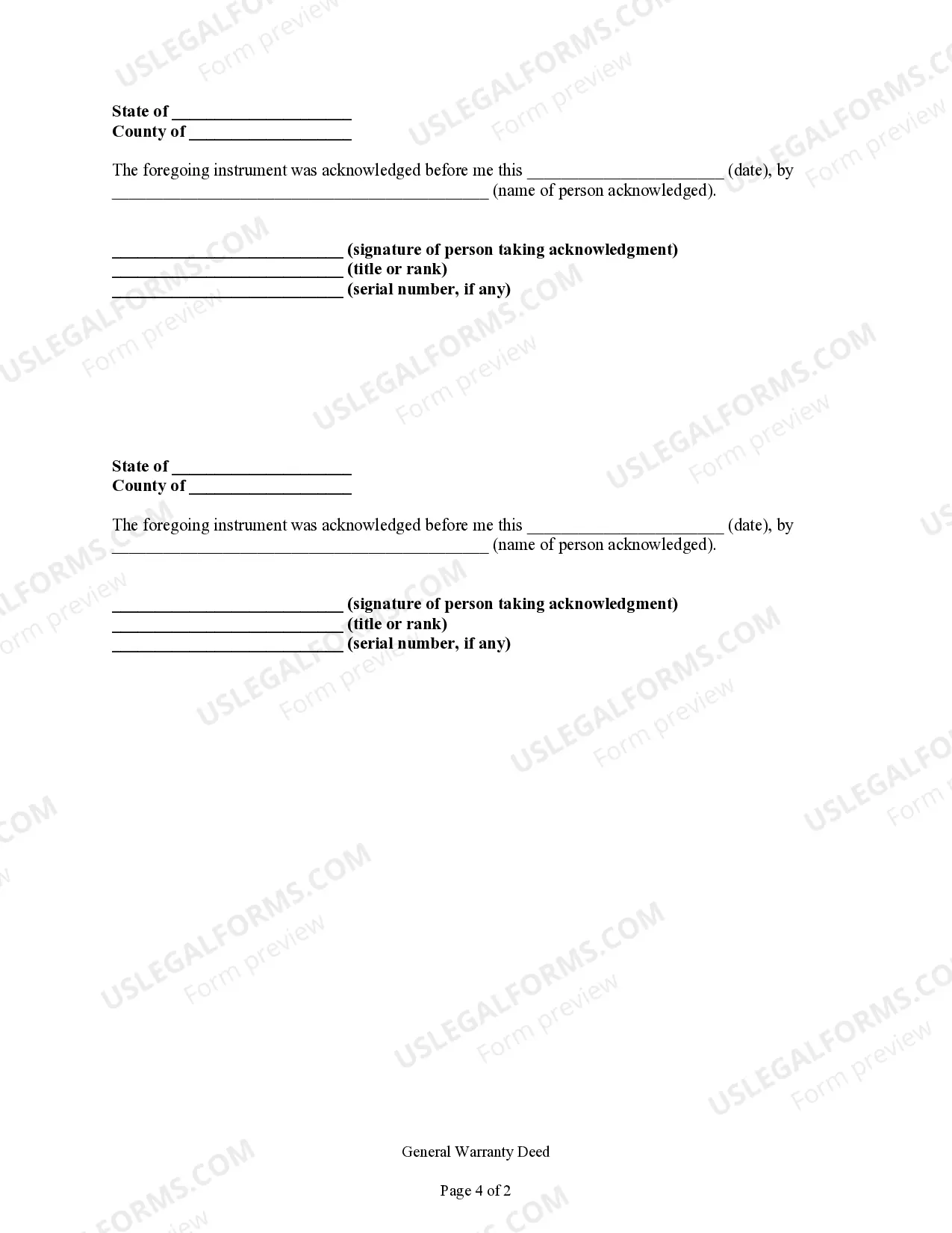 Preview Warranty Deed - Husband and Wife to Husband and Wife