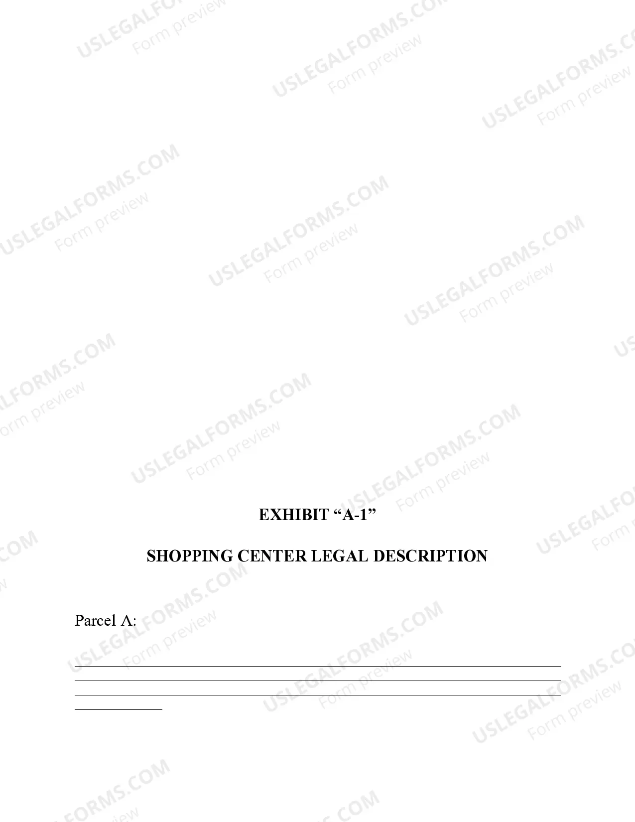 Preview Memorandum of Lease - Shopping Center