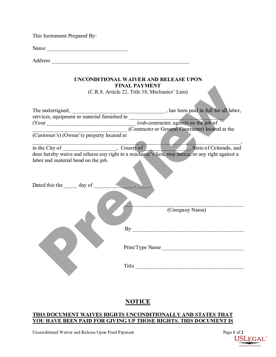 colorado-unconditional-waiver-and-release-upon-final-payment-lien