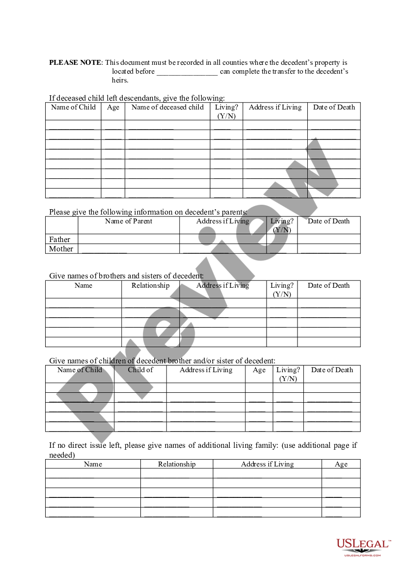 Colorado Proof Of Death And Heirship 