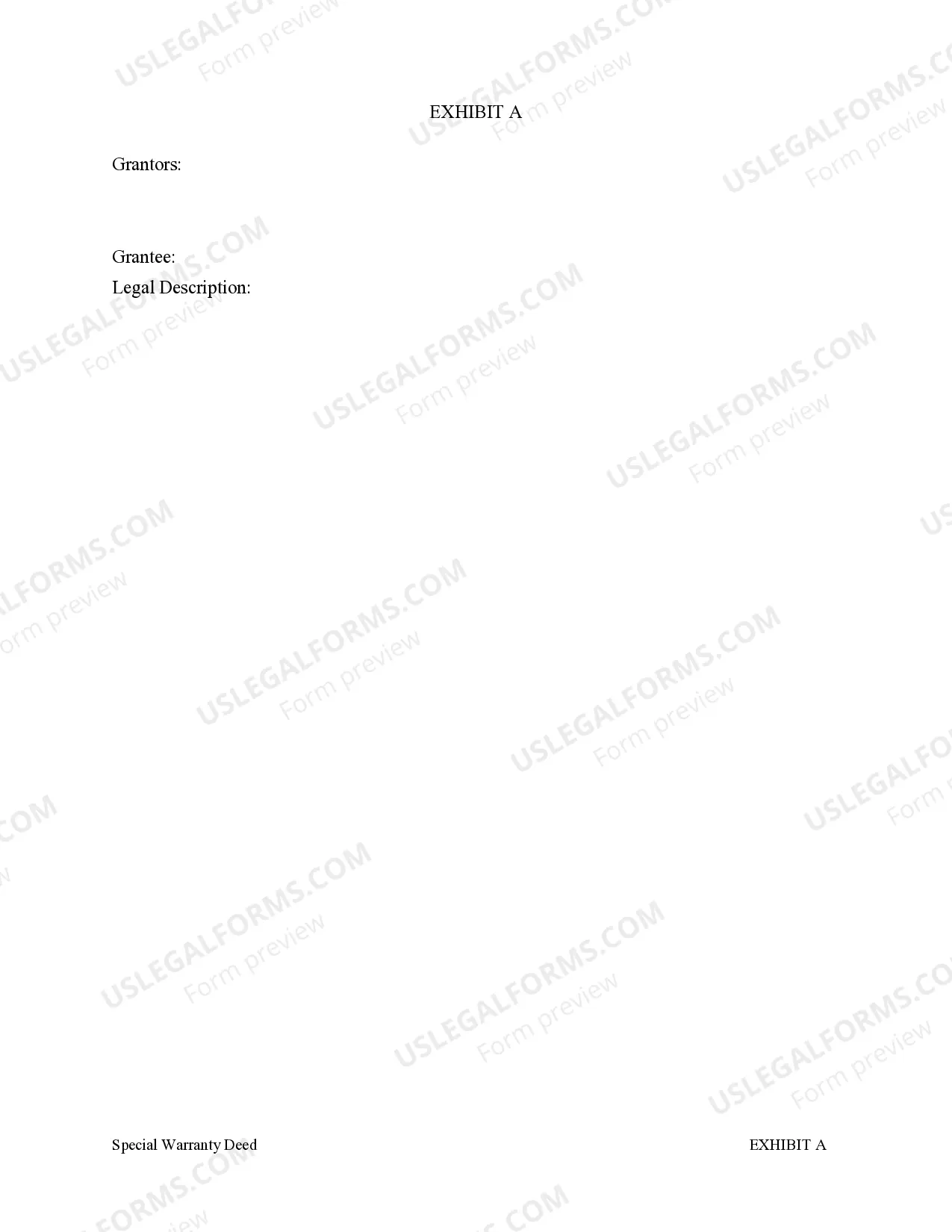 Preview Special Warranty Deed from Two Individuals / Husband and Wife to an Individual