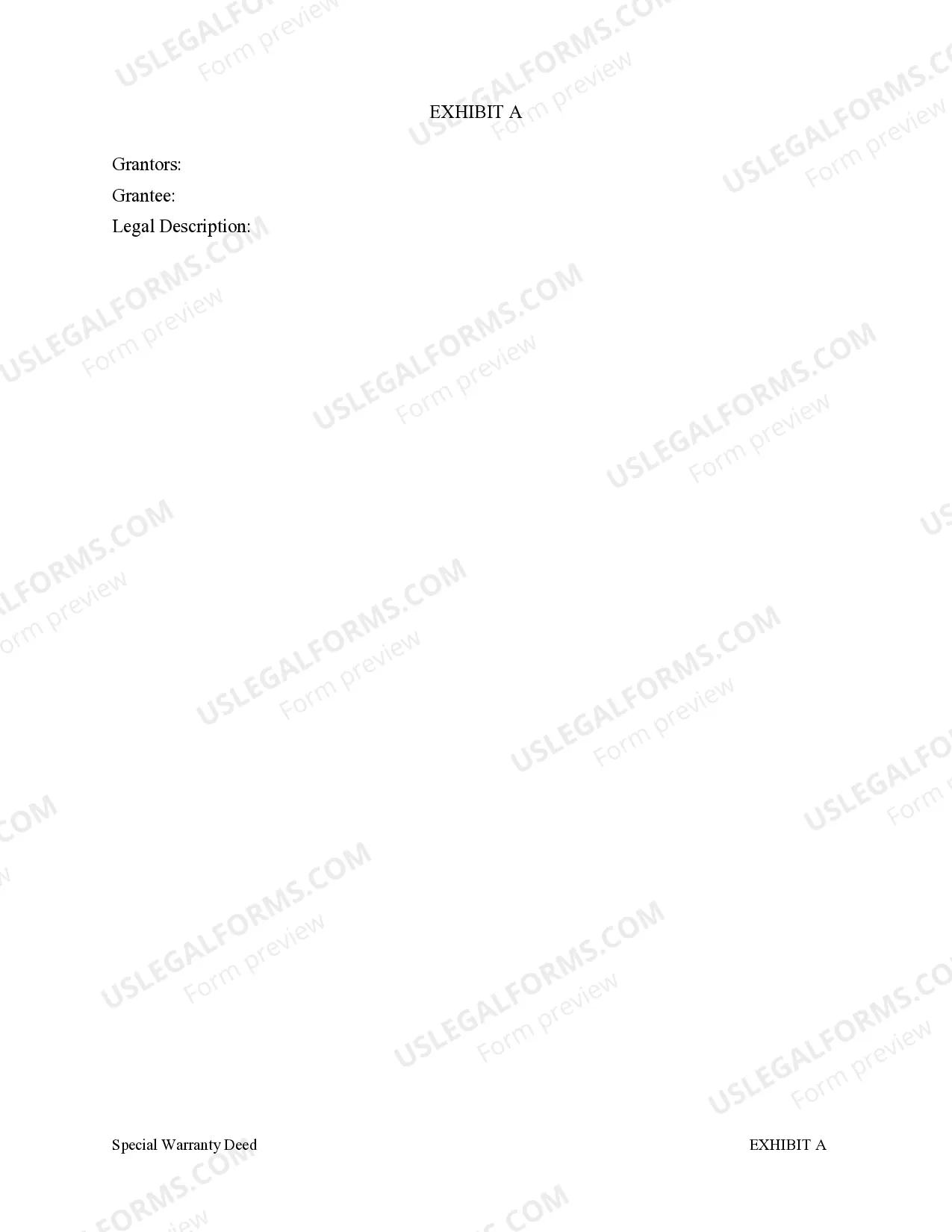 Preview Special Warranty Deed from a Trust to an Individual