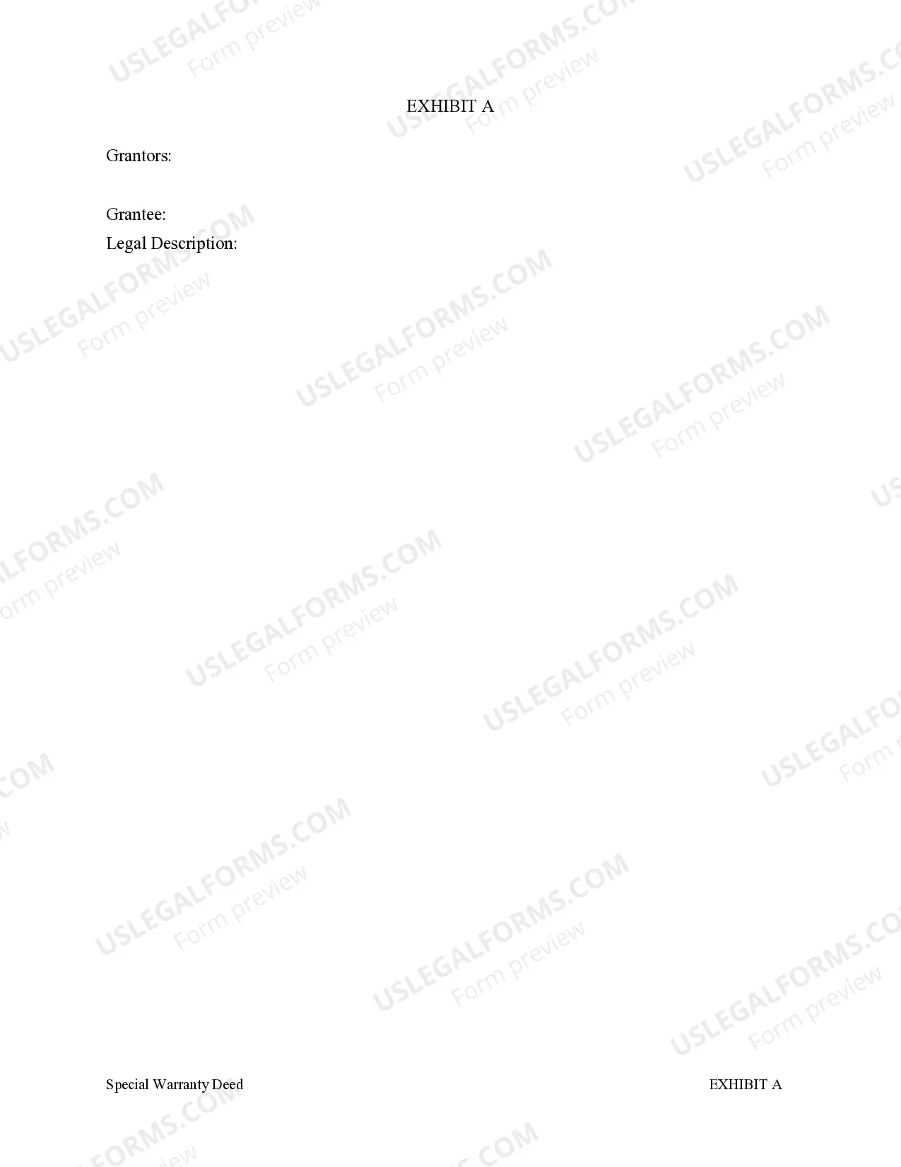 Preview Special Warranty Deed from individual and trust to individual