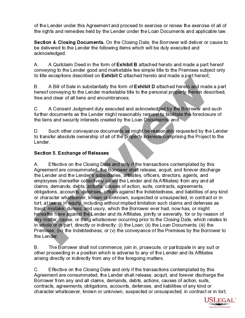Get Deed in Lieu of Foreclosure Agreement Preview Deed in Lieu of Foreclosure Agreement
