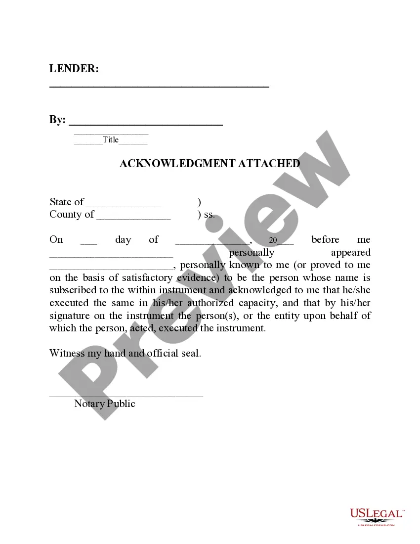 Preview Release of Assignment of Rents and Leases