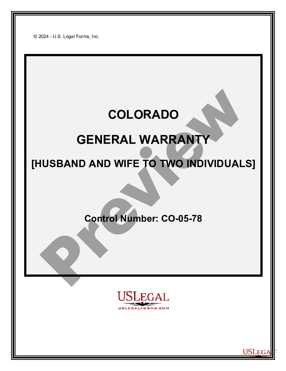 page 0 General Warranty Deed - Husband and Wife as Grantors to Husband and Wife as Grantees preview