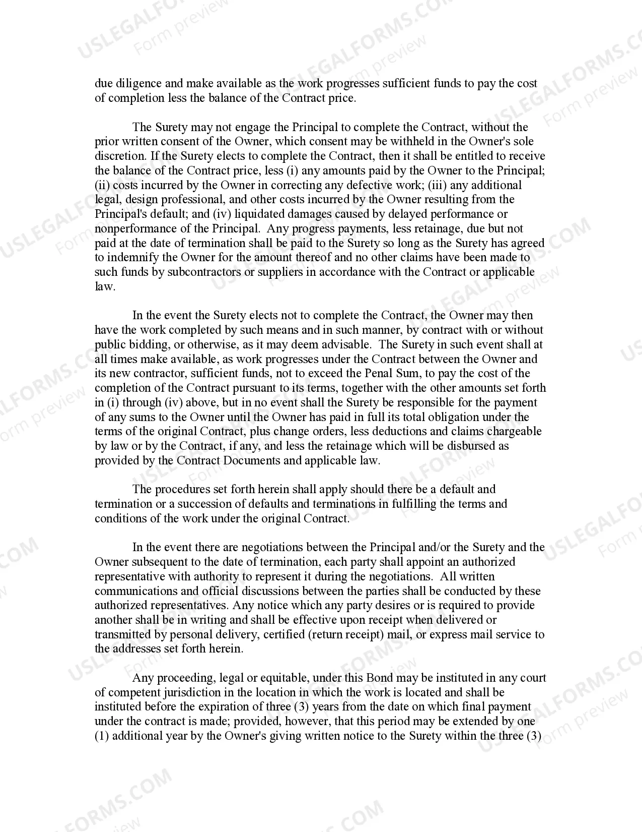 Preview Colorado Construction Performance Bond