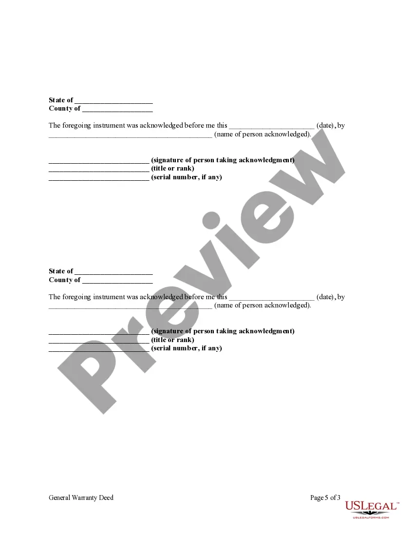 Preview General Warranty Deed - Three Individuals to a Limited Liability Company