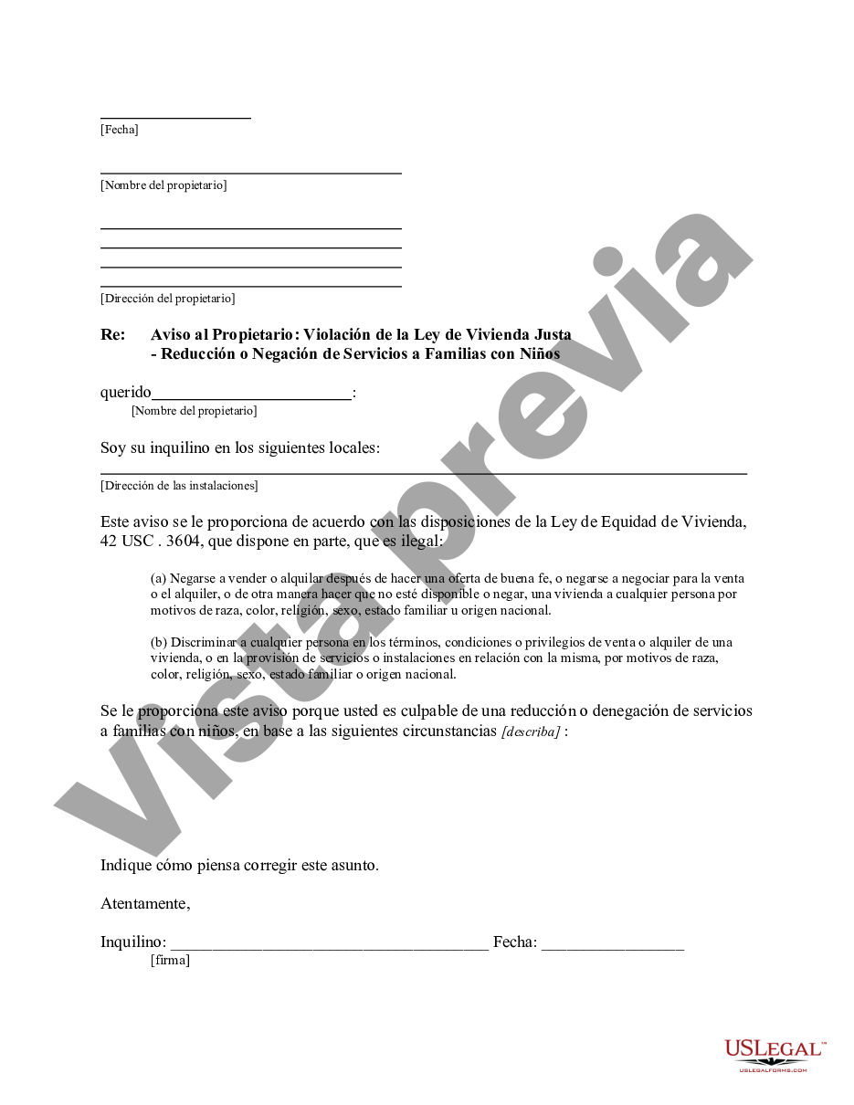 Colorado Carta Del Inquilino Al Propietario Sobre La Reducción De Vivienda Justa O La Denegación 5182