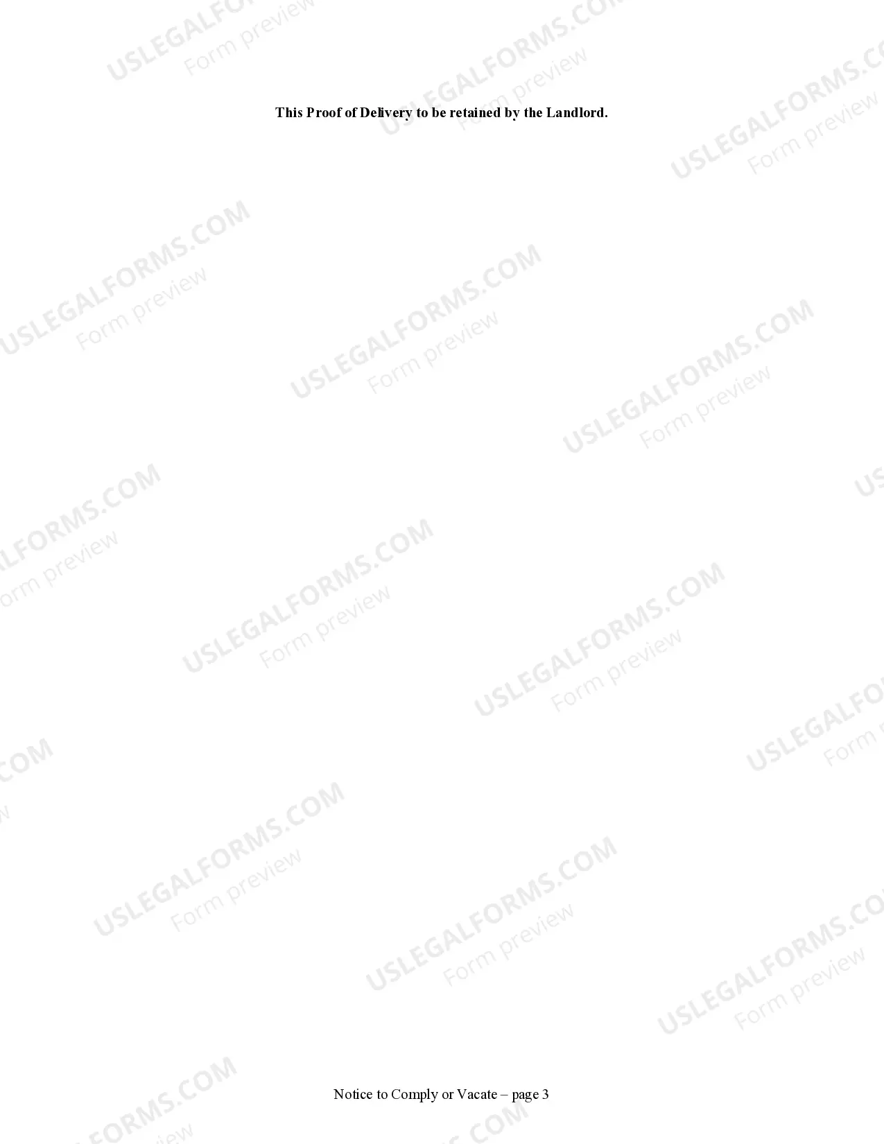 Preview 3 Day Notice of Substantial Violation of Lease or Rental Agreement - Residential