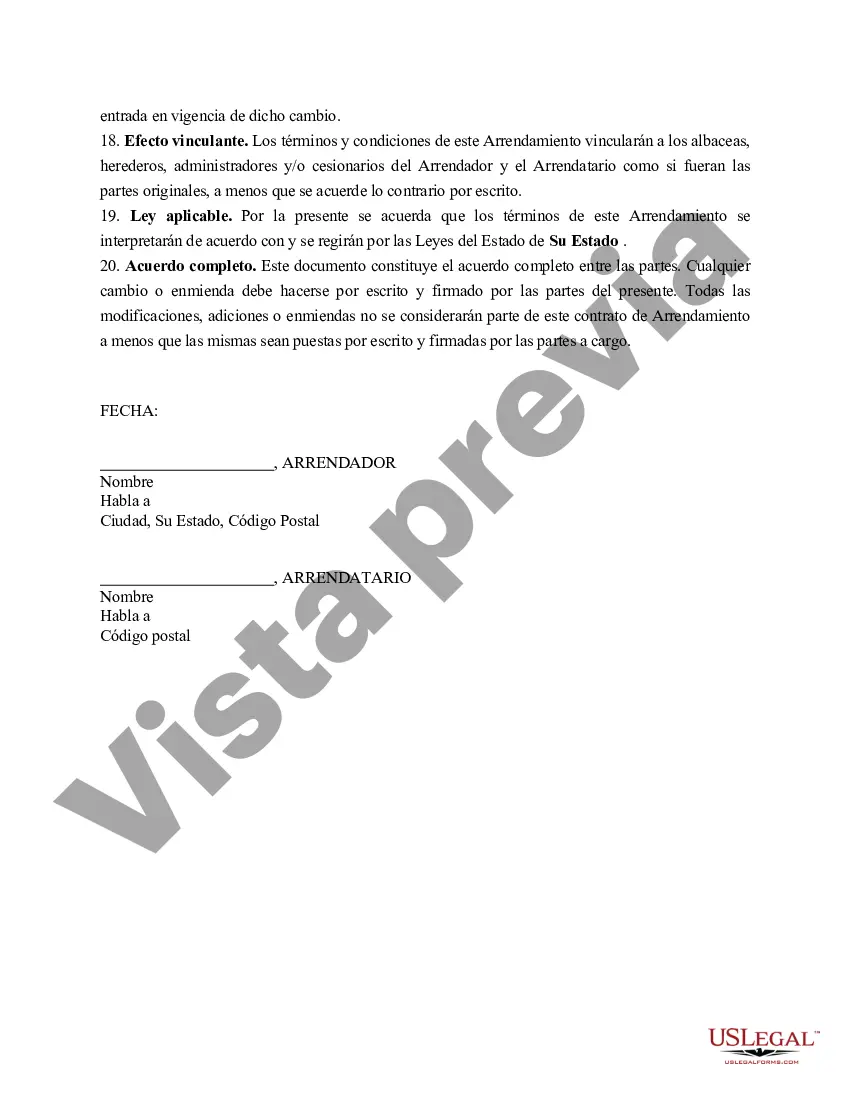 Preview Contrato de arrendamiento de yegua de cría de Colorado