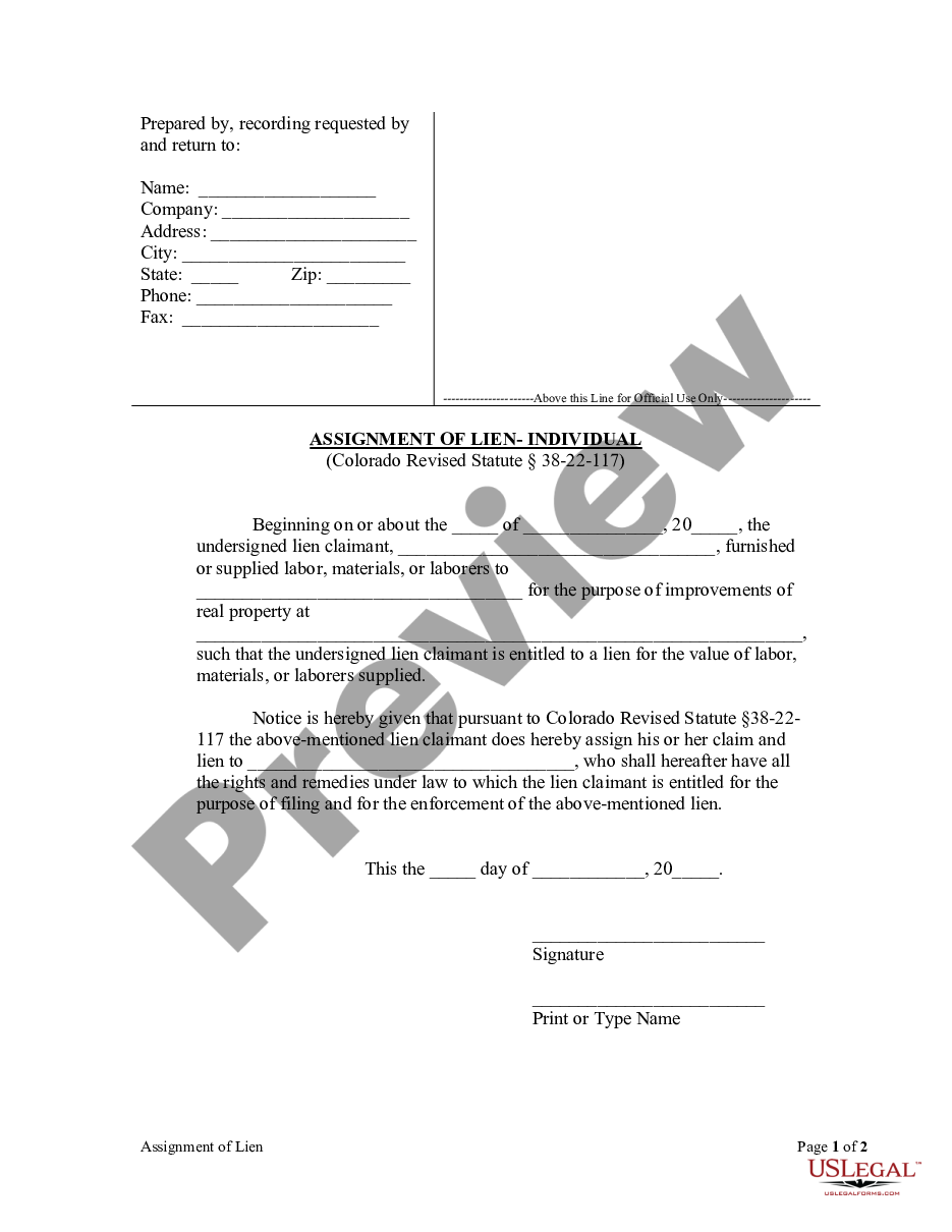 Colorado Lien Release Form Fill Out And Sign Printabl 1299