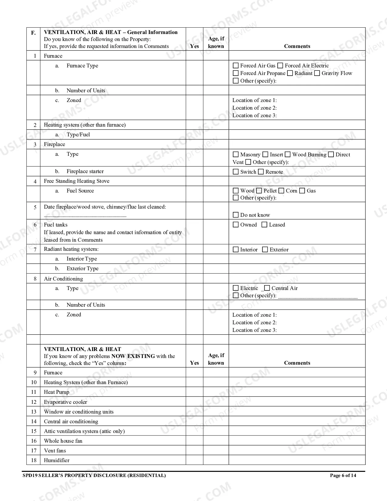 Preview Residential Real Estate Sales Disclosure Statement